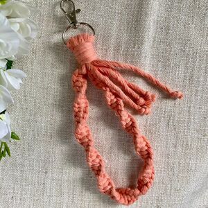 Boho Macrame Keychain Wristlet‎ Wrist Keys 1PC Handmade Bracelet Summer Spring